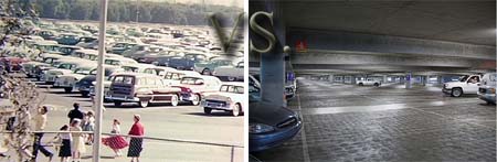 Disneyland Parking 1958 Vs. Today