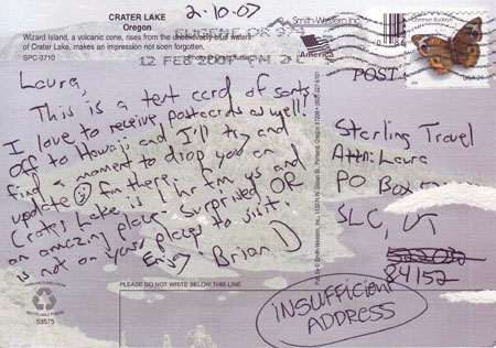 Postcard from Brian D.