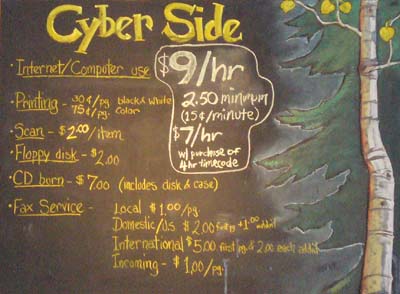 The Cyber Side of Alpine Internet Cafe