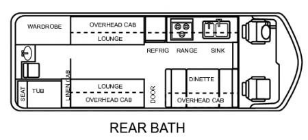 1978 GMC Royale Floor Plan Rear Bath from Starling Travel