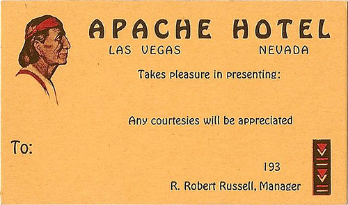 APACHE HOTEL LAS VEGAS NEVADA by VEGASKID1957 from Flickr