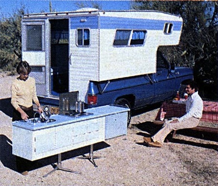 Camp Kitchen with Truck Camper