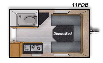 Camplite 11FDB Floorplan from Starling Travel