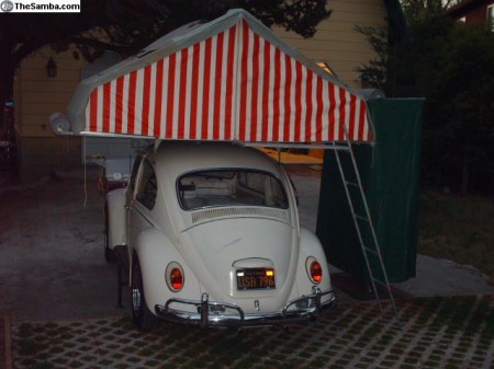 Cartop Tent on a VW Beetle Bug from Starling Travel