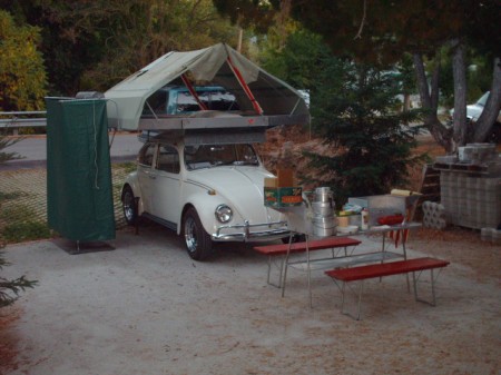 Cartop Tent on a VW Beetle Bug from Starling Travel