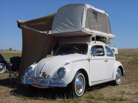 Cartop Tent on a VW Beetle Bug from Starling Travel