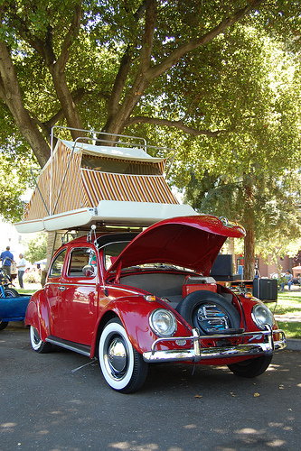 Cartop Tent on a VW Beetle Bug from Starling Travel