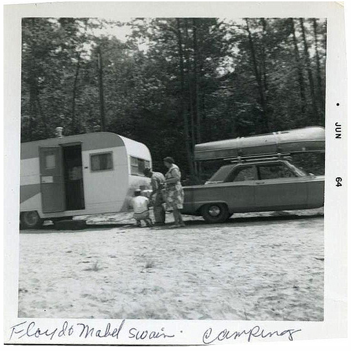 Floyd & Mabel Swain Camping 1964 by Cheryl R. Gonzalez from Flickr