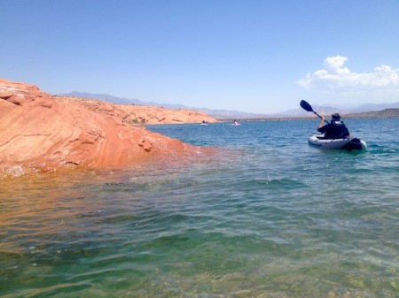 Kayaking at Sand Hollow UT 06-16-12