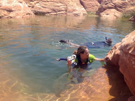 Kayaking at Sand Hollow UT 06-16-12