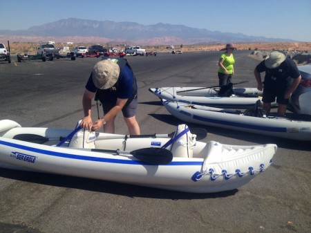 Kayaking at Sand Hollow UT 06-16-12