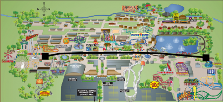 Lagoon Park Map Skyride Highlighted from Starling Travel