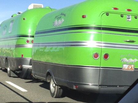 Lime Green Motorhome and Toy Hauler from Starling Travel