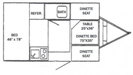 Riverside Retro RV 155 floor plan