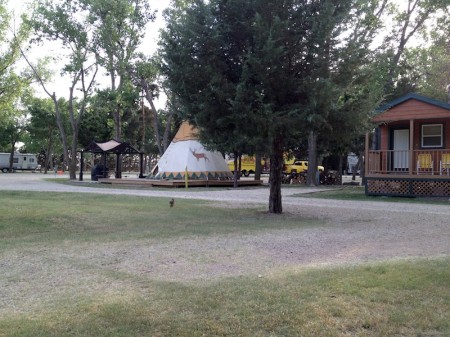 Salina KS KOA teepee and cabin