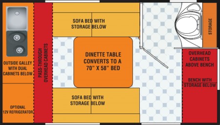 T@B CS Floorplan with a bathroom