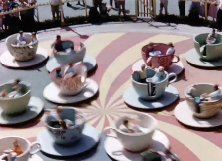 The Teacups in Fantasyland at Disneyland 1956 from Starling Travel