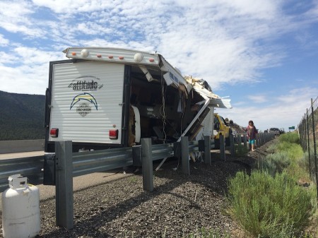 Trailer Flips on I-15 from Starling Travel