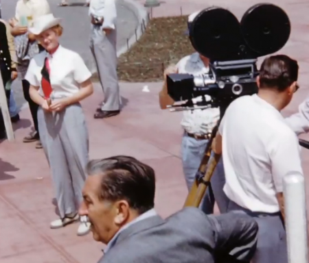 Walt Disney Filming in Disneyland 1956