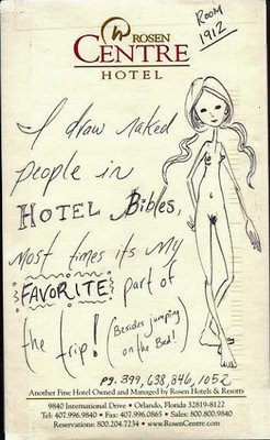 PostSecret: Drawing In Hotel Bibles