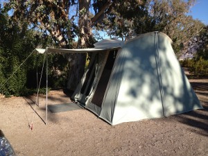 My Springbar Tent is toasty warm with an electric heater